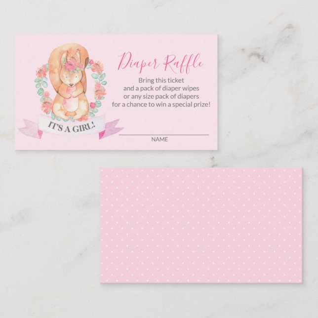 Tarjeta De Visita Boleto de Raffle de Diaper de Garganta (Anverso / Reverso)