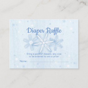 Tarjeta De Visita Boletos de Raffle de pasto de nieve azul
