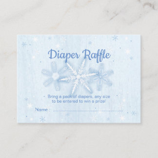 Tarjeta De Visita Boletos de Raffle de pasto de nieve azul