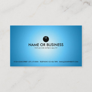 Tarjeta De Visita boliche de resplandor azul