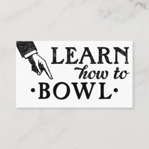 Tarjeta De Visita Boliche Lessons Business Cards - Guay Vintage