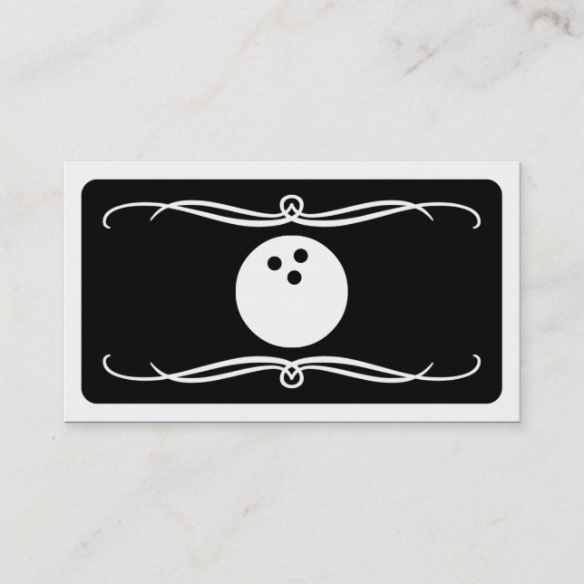 Tarjeta De Visita boliche mod (personalizable de color) (Anverso)