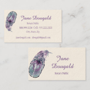 Tarjeta De Visita Bolígrafo de pluma artística Boho Notario clásico 