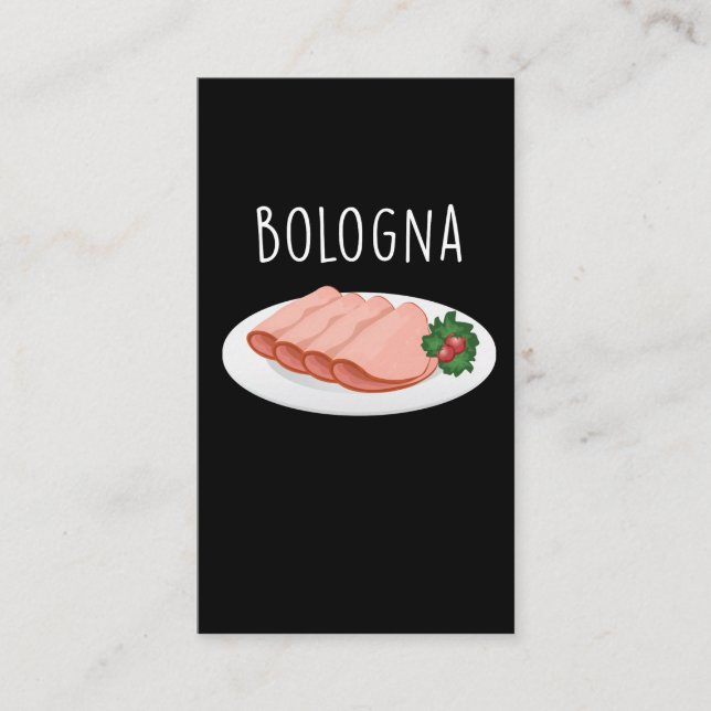 Tarjeta De Visita Bolonia Sausage Foodie Baloney Mortadella Lover (Anverso)