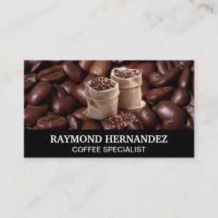 Tarjeta De Visita Bolsa de Granos de Café