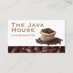 Tarjeta De Visita Bolsa de Granos de Café   Compañía de Cervecería