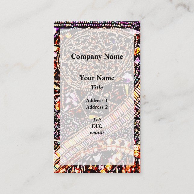 Tarjeta De Visita Bolsa victoriana con cuentas (Anverso)