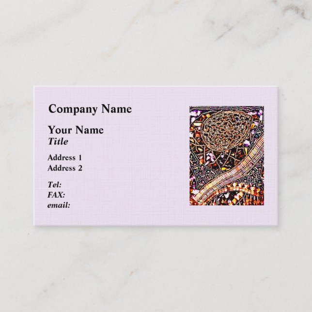 Tarjeta De Visita Bolsa victoriana con cuentas (Anverso)