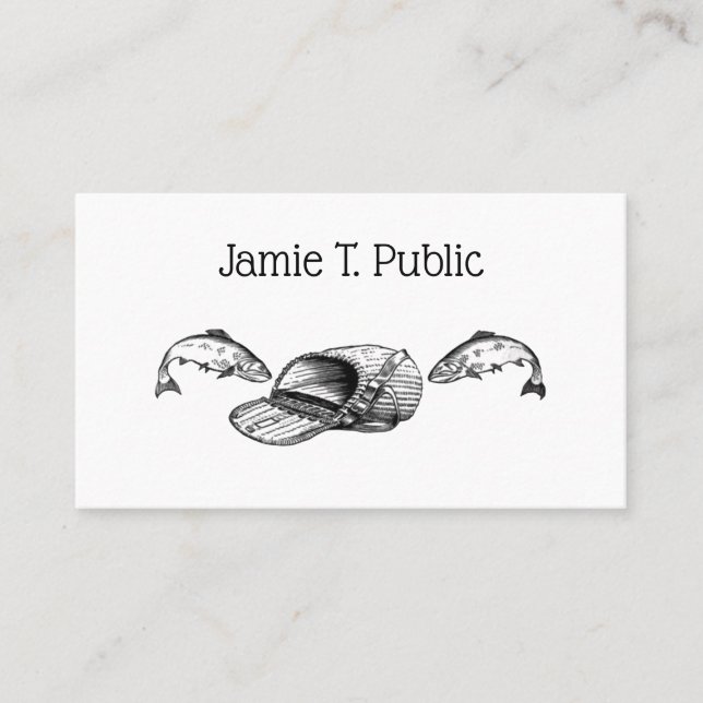 Tarjeta De Visita Bolsa y pescado para pescar (Anverso)