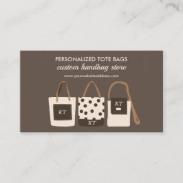 Tarjeta De Visita Bolsas de accesorios de moda de diseño marrón