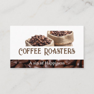 Tarjeta De Visita Bolsas de Granos de Café   Café