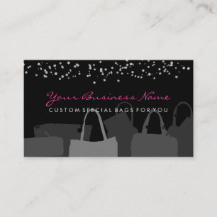 Tarjeta De Visita Bolsas Dibujo Negro