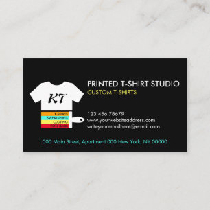 Tarjeta De Visita Bolsas para camisetas de Personalizado negro