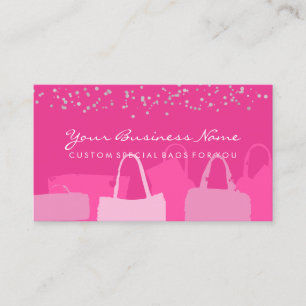 Tarjeta De Visita Bolsas Rosas Personalizadas
