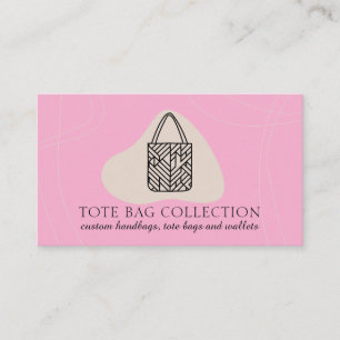Tarjeta De Visita Bolso de mano femenino estética minimalista Rosa B