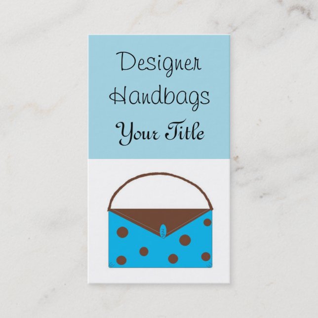 Tarjeta De Visita Bolsos de diseñador (Anverso)