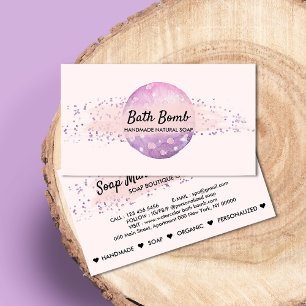 Tarjeta De Visita Bomba de Baño Jabón Natural Spa Orgánico