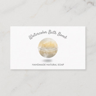 Tarjeta De Visita Bomba de Baño Spa Jabón Natural Oro Spa