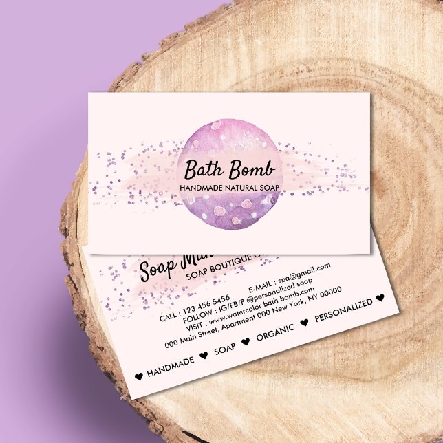 Tarjeta De Visita Bomba de Baño Spa Natural Soap Orgánico (Subido por el creador)