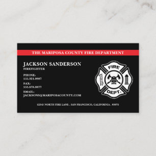 Tarjeta De Visita Bombardero con logotipo del Departamento de Bomber
