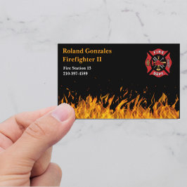 Tarjeta De Visita Bombas y logotipo de bomberos