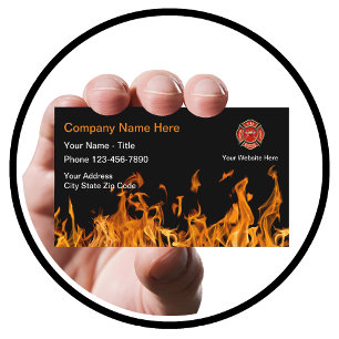Tarjeta De Visita Bombero de casa de bomberos