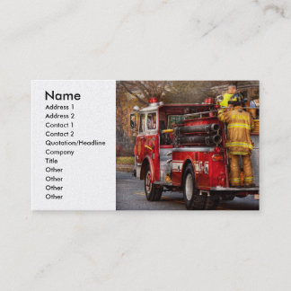 Tarjeta De Visita Bombero - Departamento de Bomberos de Metuchen