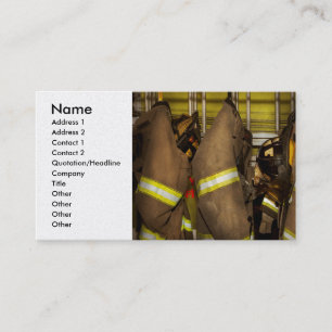 Tarjeta De Visita Bombero - Equipo de protección personal