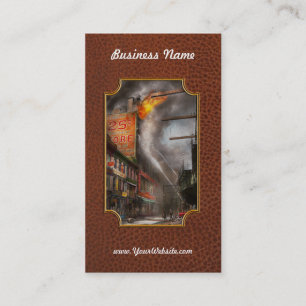 Tarjeta De Visita Bombero - Nueva York NY - Muéstrame una señal 1916