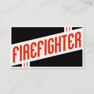 Tarjeta De Visita bombero retro
