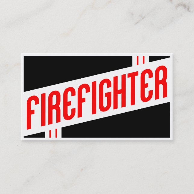 Tarjeta De Visita bombero retro (Anverso)