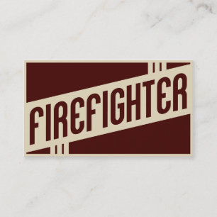 Tarjeta De Visita bombero retro