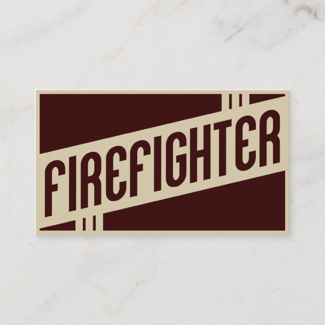 Tarjeta De Visita bombero retro (Anverso)