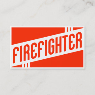Tarjeta De Visita bombero retro