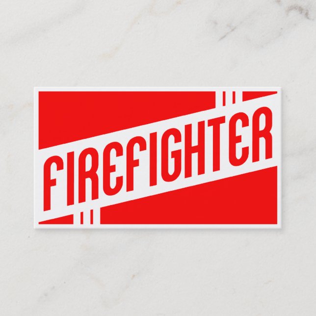 Tarjeta De Visita bombero retro (Anverso)