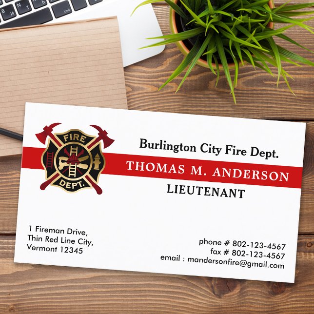 Tarjeta De Visita Bomberos Bomberos Bomberos Bomberos Personalizado  (Subido por el creador)