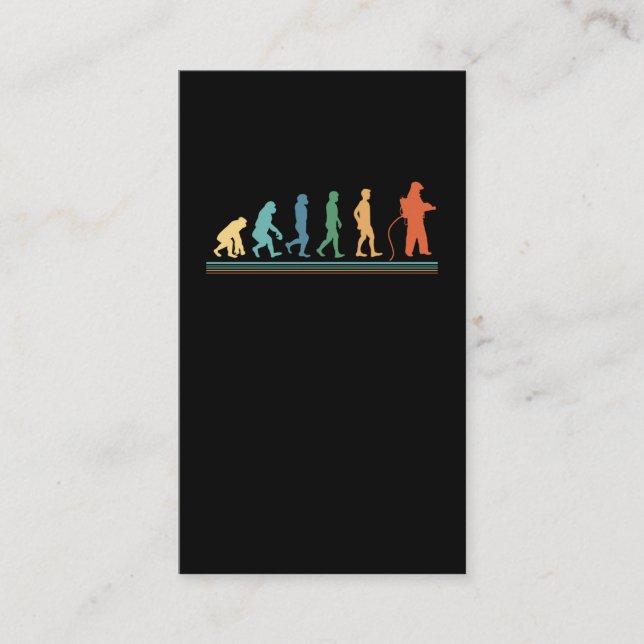 Tarjeta De Visita Bomberos de bomberos de la evolución del fuego (Anverso)