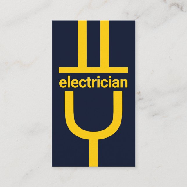 Tarjeta De Visita Bombilla de alumbrado de enchufe de alimentación (Anverso)