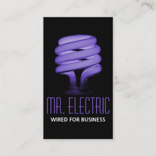 Tarjeta De Visita Bombilla eléctrica, eléctrica, eléctrica