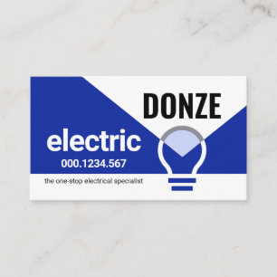 Tarjeta De Visita Bombilla Eléctrica Iluminando Tu Nombre