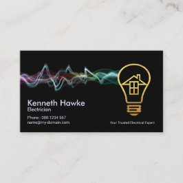 Tarjeta De Visita Bombilla residencial de oro de carga eléctrica col