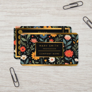 Tarjeta De Visita Bonita colección floral de moda