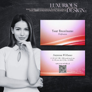 Tarjeta De Visita Bonita decoración rosa de color Lilac Ombre curvad