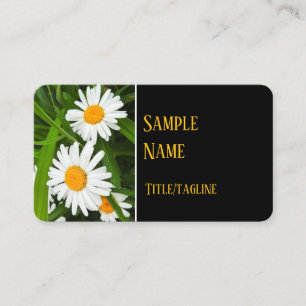 Tarjeta De Visita bonito blanco daisies flores fotografía de la natu