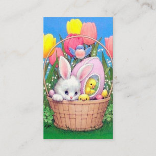 Tarjeta De Visita bonito conejito retro vintage de Pascua