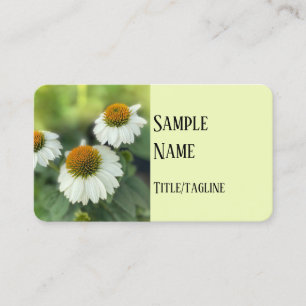Tarjeta De Visita bonito de flores de cono blanco fotografía de la n