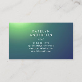 Tarjeta De Visita Bonito degradado elegante de tono verde