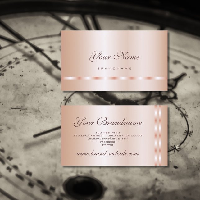 Tarjeta De Visita Bonito efecto Rosa Gold Profesional y Moderno (Subido por el creador)