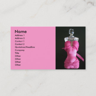 Tarjeta De Visita Bonito en botella de perfume rosada del vestido