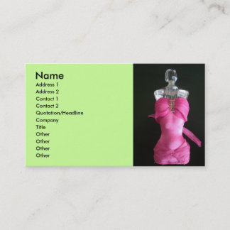 Tarjeta De Visita Bonito en botella de perfume rosada del vestido